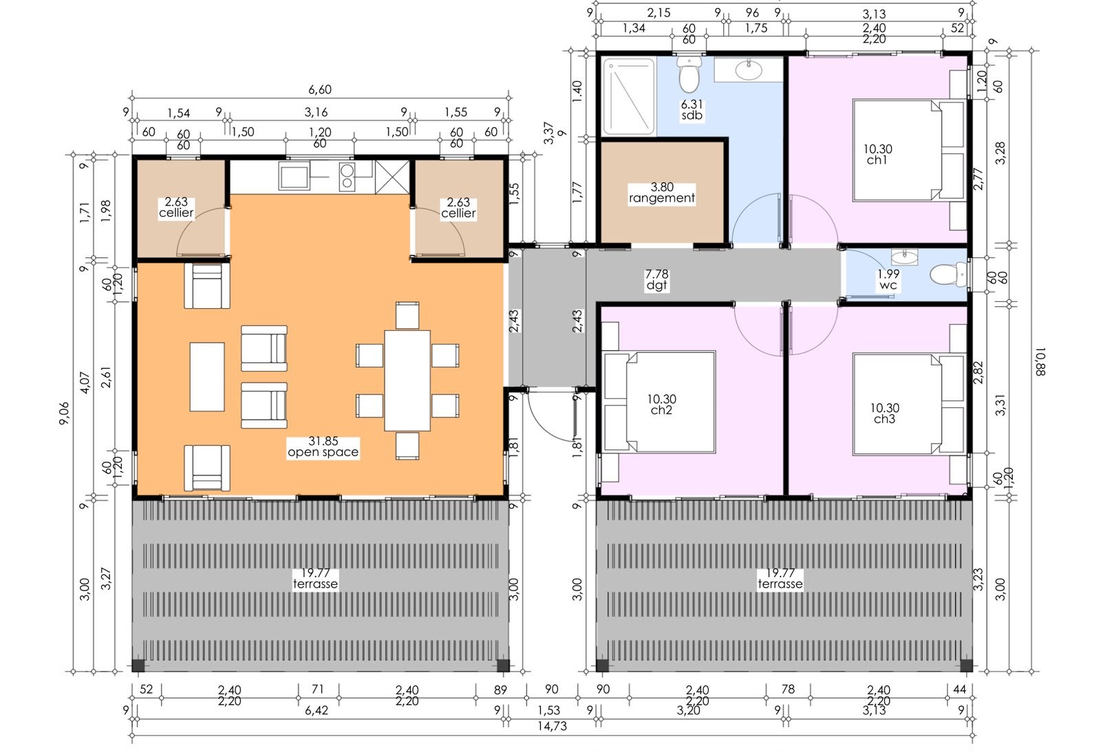 Plan du Premium 95 m²